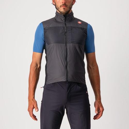 Castelli Unlimited Puffy Vest - Dark Gray/Black-Silver Gray (Grösse: 2XL) von Castelli