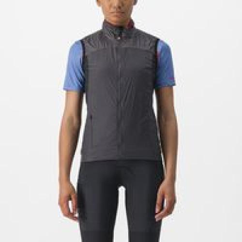 Castelli Unlimited Puffy W Vest - Dark Gray/Red (Grösse: L) von Castelli