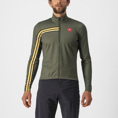 Castelli Unlimited Thermal Jersey - Military Green/Goldenrod (Grösse: L) von Castelli