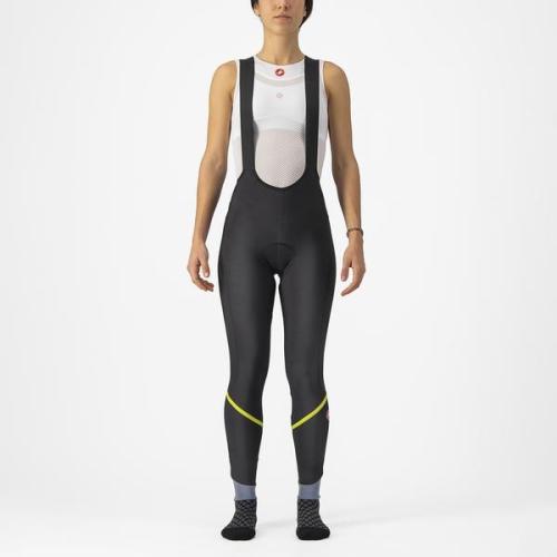 Castelli Velocissima DT Bibtight - Black/Electric Lime-Silver Reflex (Grösse: S) von Castelli