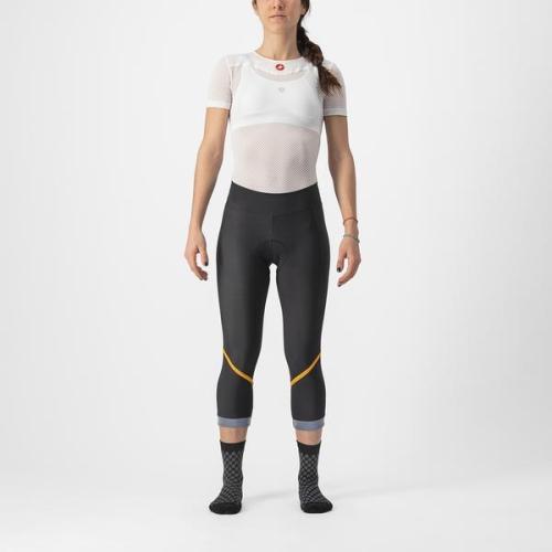 Castelli Velocissima Thermal Knicker - Black/Melon-Silver Reflex (Grösse: S) von Castelli