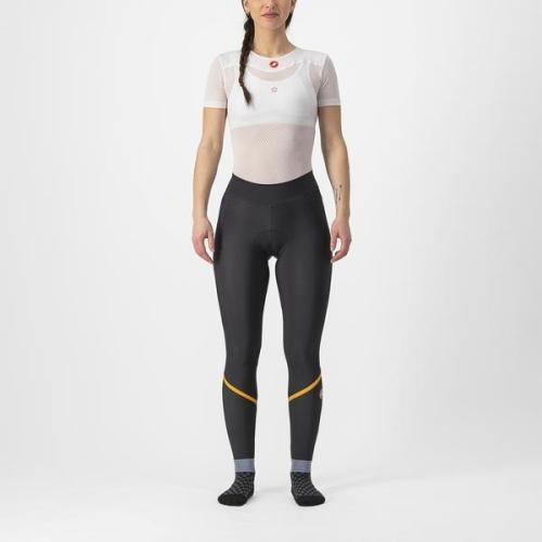 Castelli Velocissima Thermal Tight - Black/Melon-Silver Reflex (Grösse: L) von Castelli