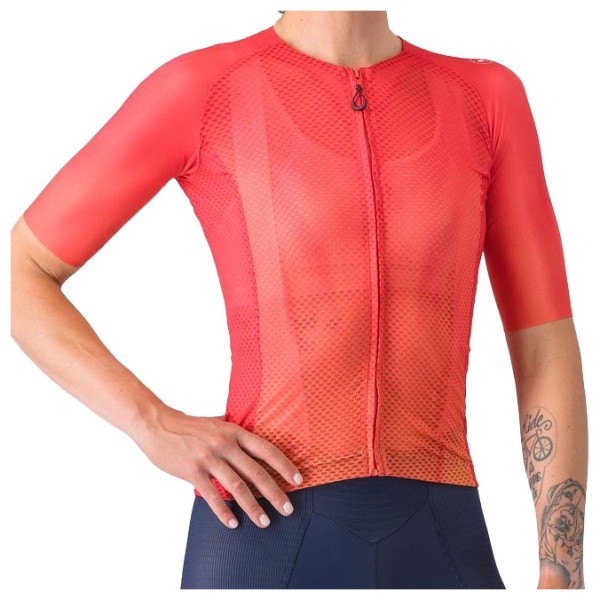 Castelli - Women's Climber's A/C Jersey - Velotrikot Gr L;M;S;XL;XS grau;rot von Castelli