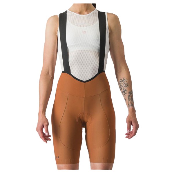 Castelli - Women's Espresso DT Bibshort - Velohose Gr L braun von Castelli