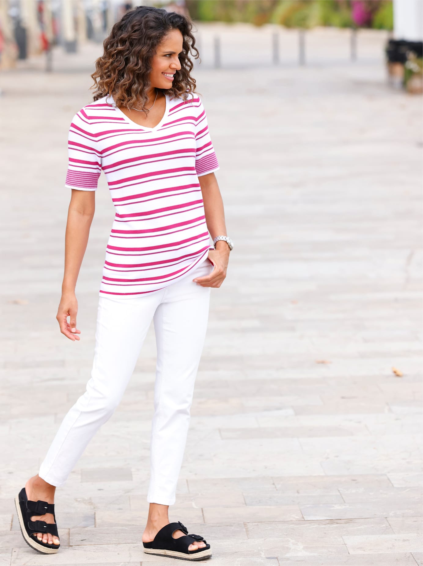 Casual Looks Kurzarmpullover »Ringel-Pullover« Casual Looks Kurzarmpullover »Ringel-Pullover« von Casual Looks