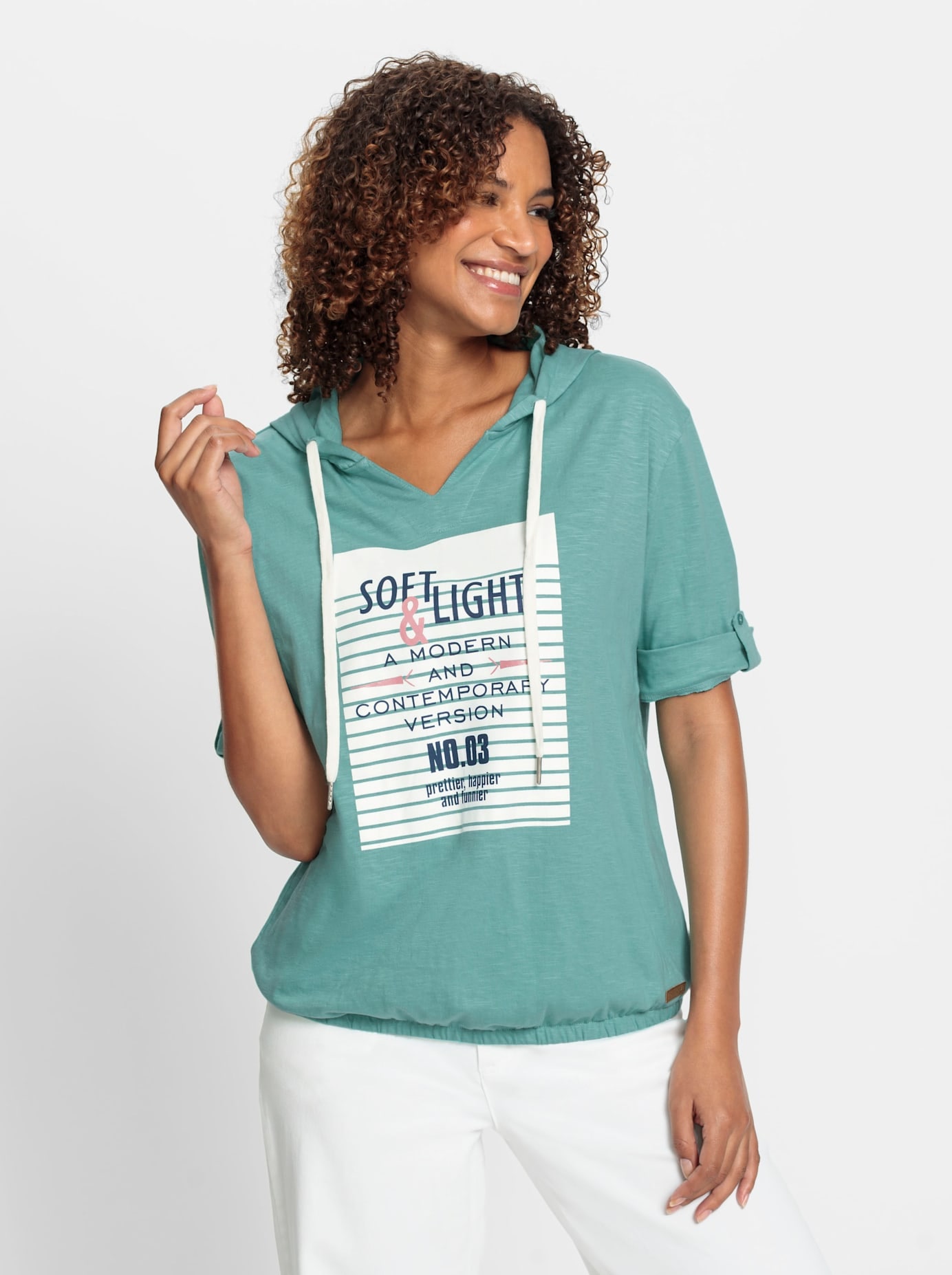 Casual Looks Kurzarmshirt »Kapuzen-Shirt« Casual Looks Kurzarmshirt »Kapuzen-Shirt« von Casual Looks