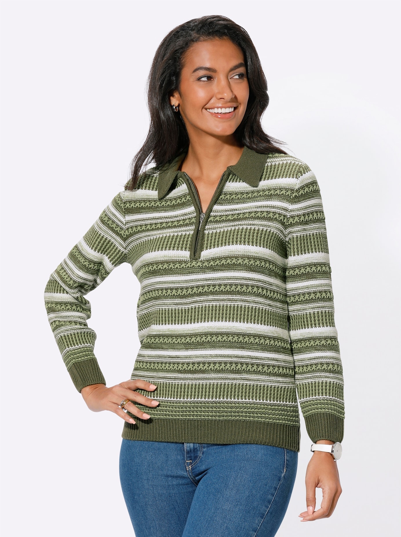 Casual Looks Polokragenpullover »Pullover« Casual Looks Polokragenpullover »Pullover« von Casual Looks