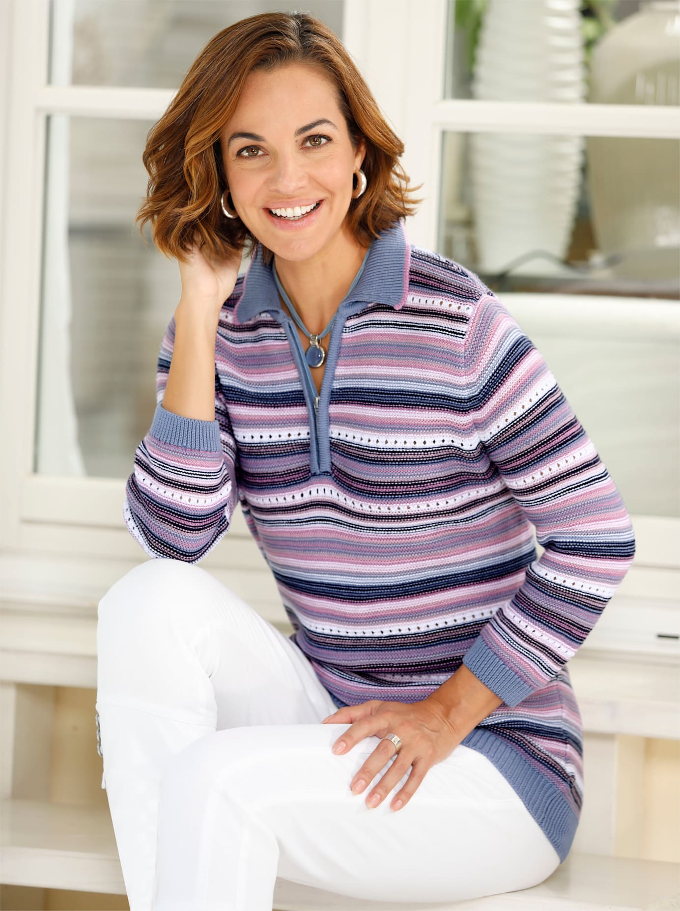 Casual Looks Polokragenpullover »Pullover« Casual Looks Polokragenpullover »Pullover« von Casual Looks