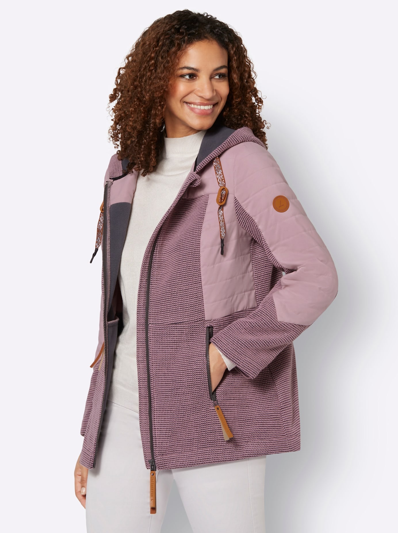 Casual Looks Strickfleecejacke, mit Kapuze Casual Looks Strickfleecejacke, mit Kapuze von Casual Looks