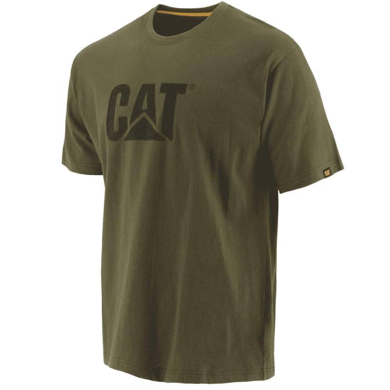 Caterpillar - TM Logo Short Sleeve T-Shirt, für Herren, Grün, Größe L von Caterpillar