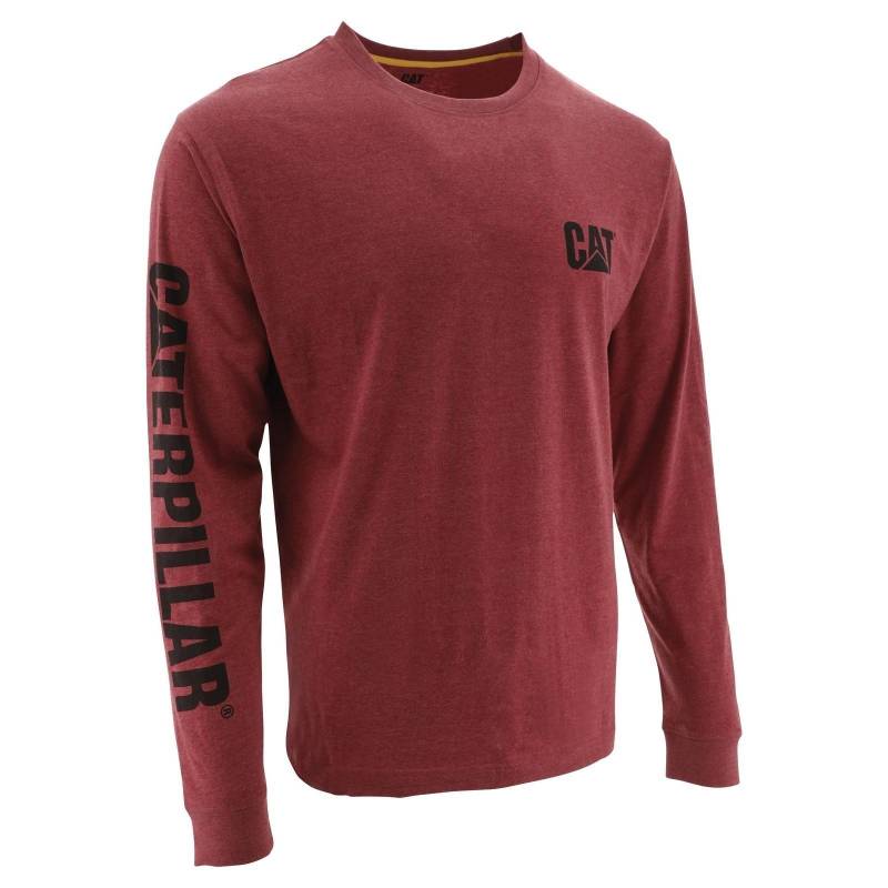 Tshirt Mit Logo, Langärmlig Herren Rot Bunt 4XL von Caterpillar