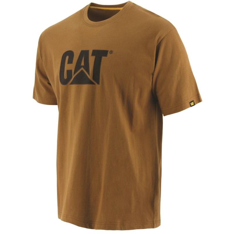 Tshirt Mit Logo Herren Bronze S von Caterpillar