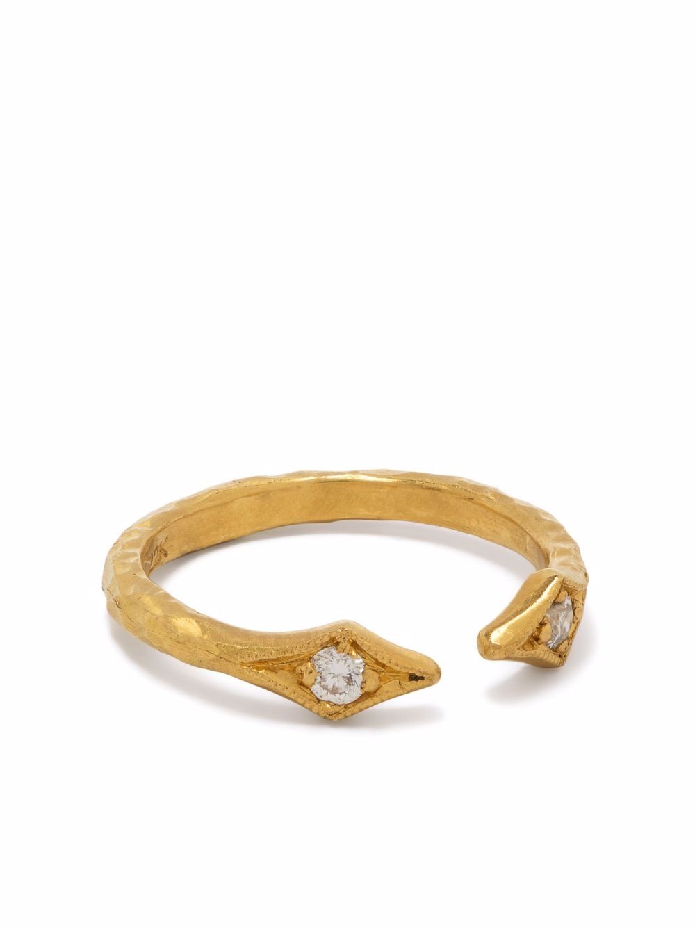 Cathy Waterman 22kt yellow gold double arrow diamond ring von Cathy Waterman