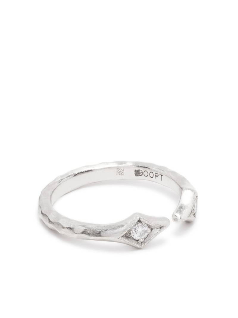 Cathy Waterman platinum double diamond arrow ring - Silver von Cathy Waterman