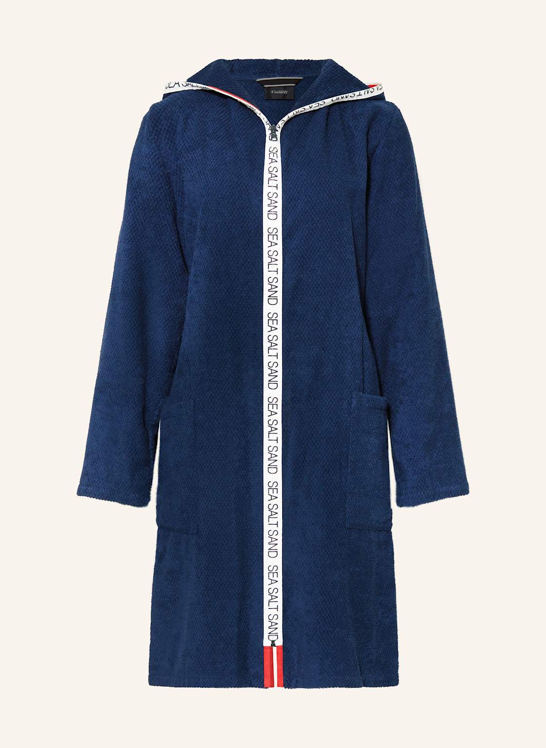 Cawö Damen-Bademantel Mit Kapuze blau Cawö Damen-Bademantel Mit Kapuze blau von Cawö
