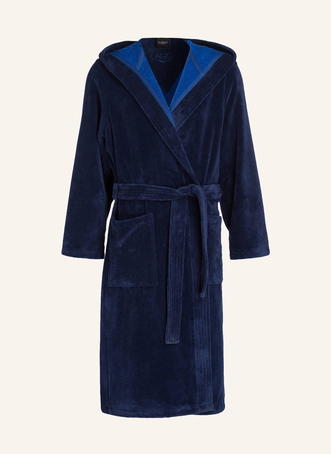 Cawö Herren-Bademantel Mit Kapuze blau Cawö Herren-Bademantel Mit Kapuze blau von Cawö