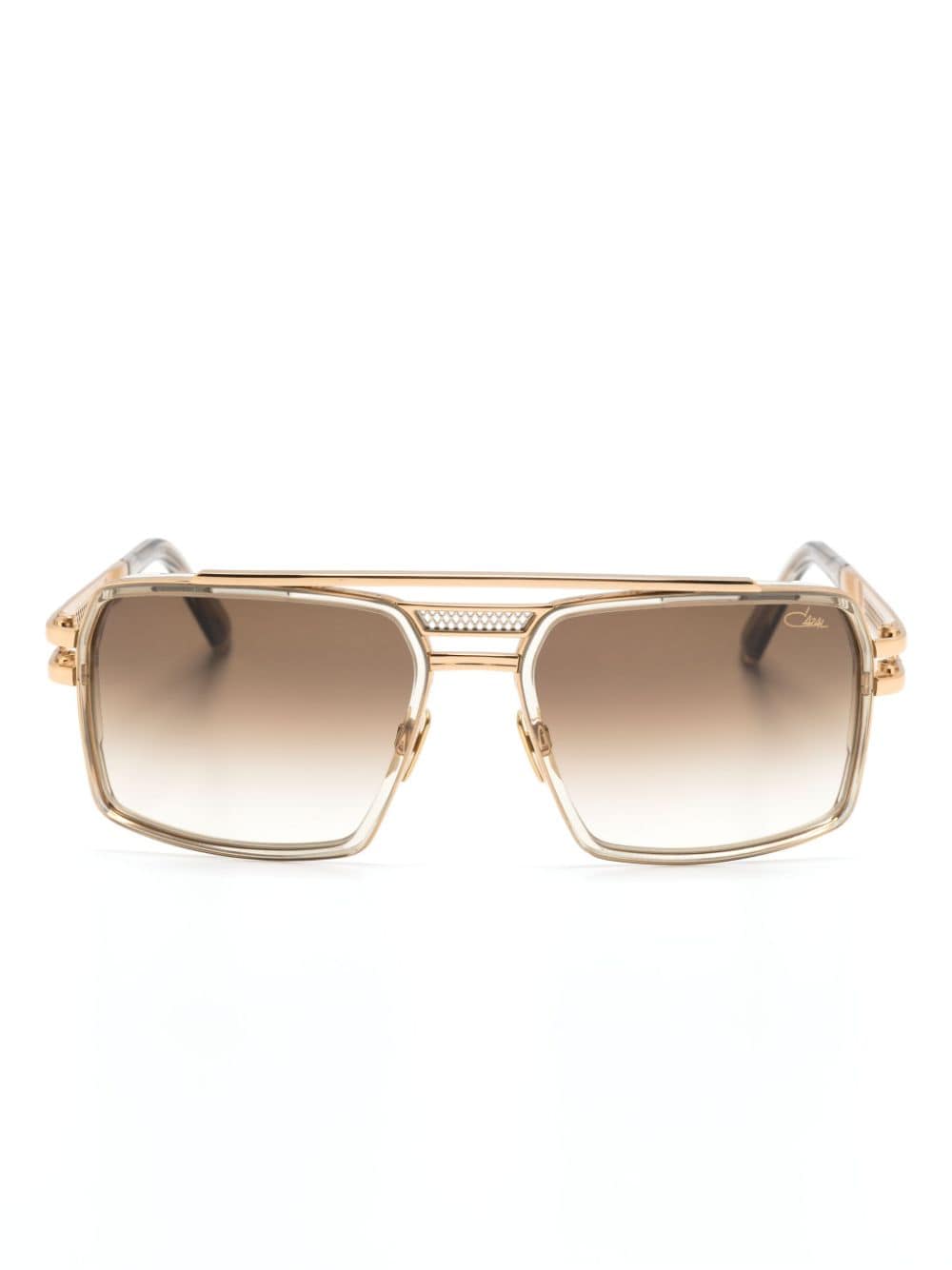 Cazal cut-out square-frame sunglasses - Brown von Cazal