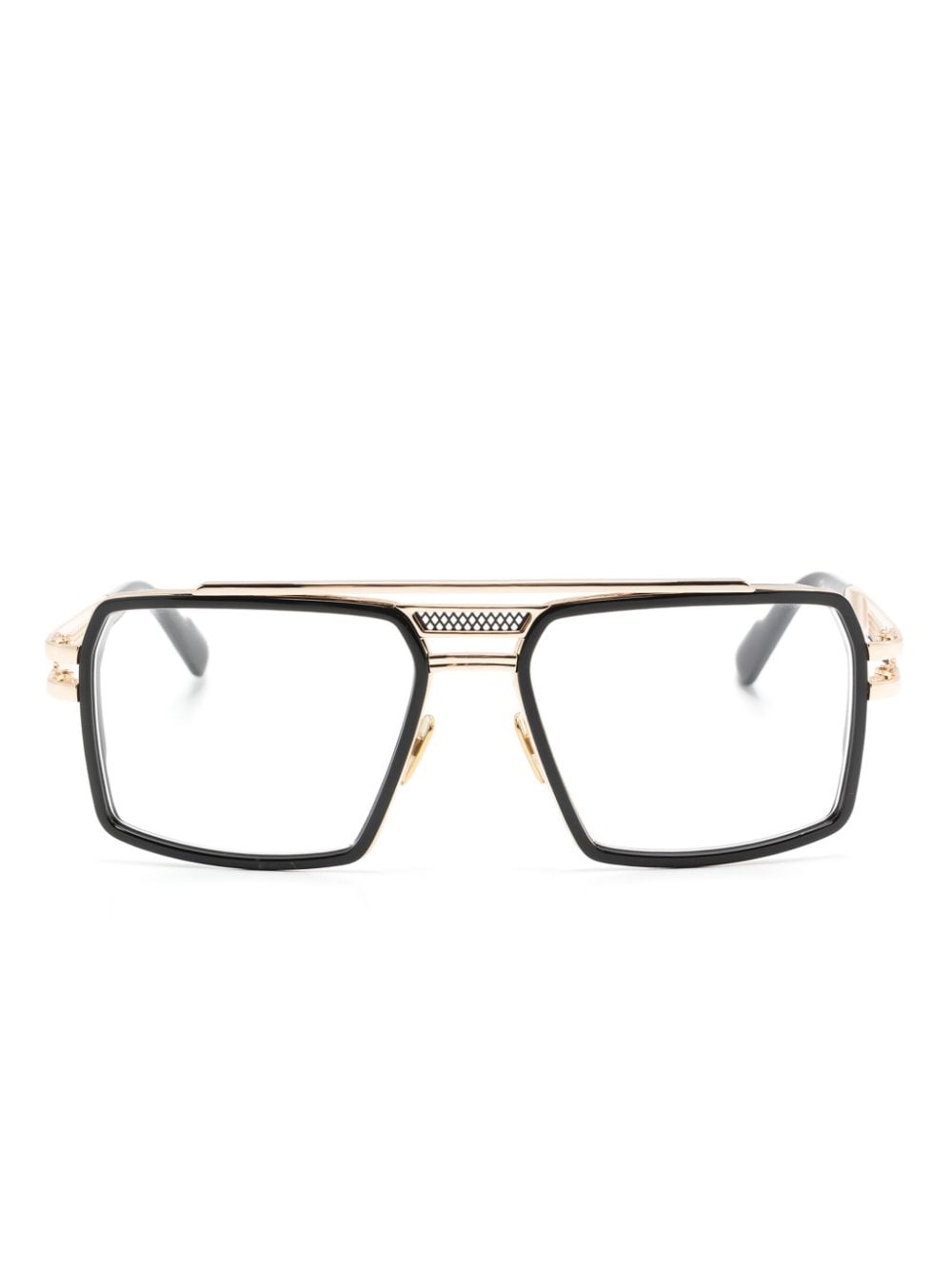 Cazal mesh-detailing pilot-frame glasses - Black von Cazal