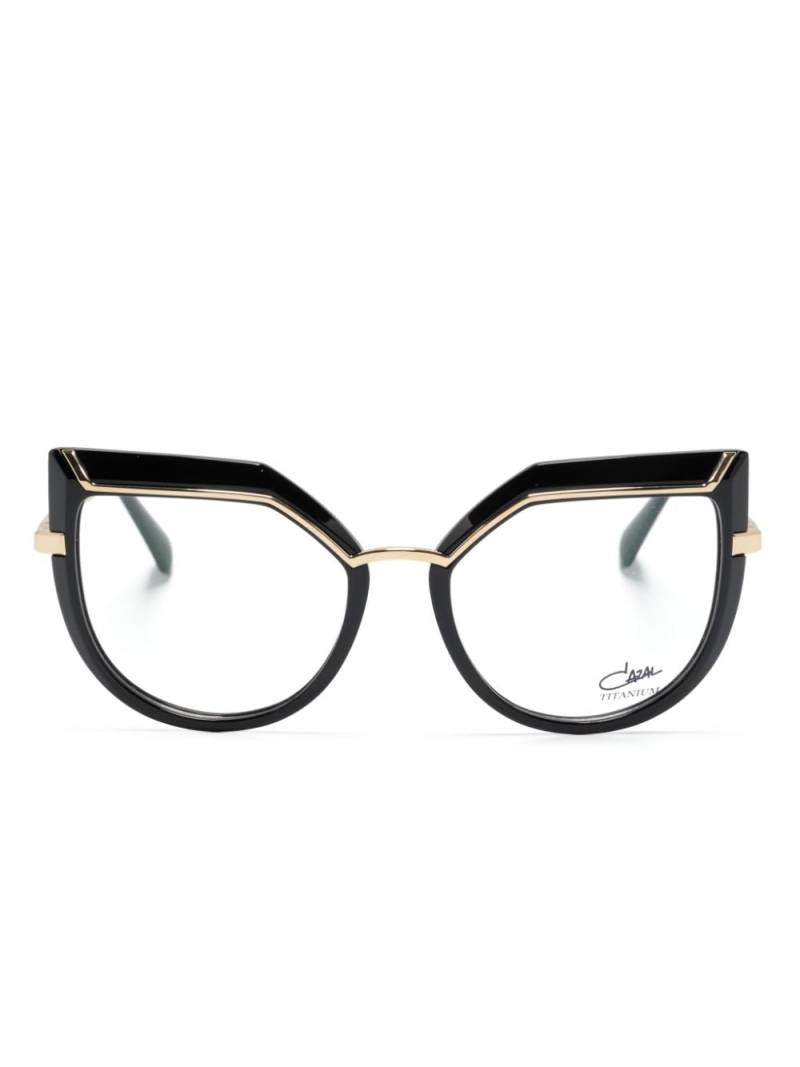 Cazal metallic-finish cat-eye glasses - Black von Cazal