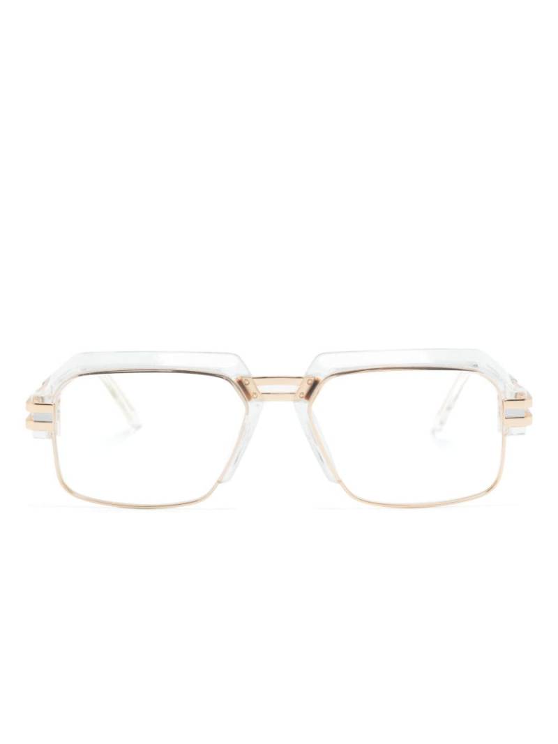 Cazal transparent-design logo-engraved glasses - Gold von Cazal