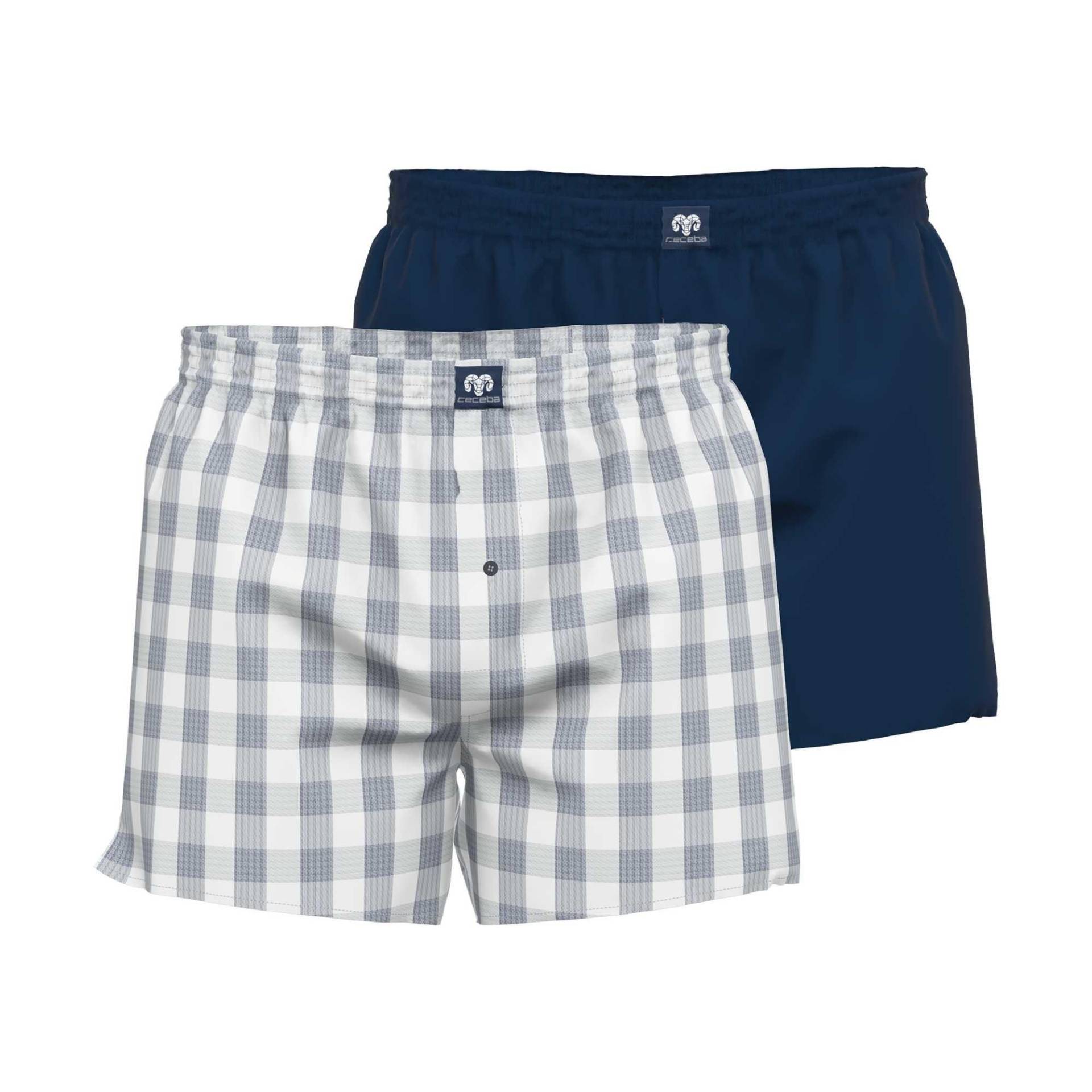 Web-boxershorts, 2er Pack - Unterwäsche Herren Blau 4XL von Ceceba