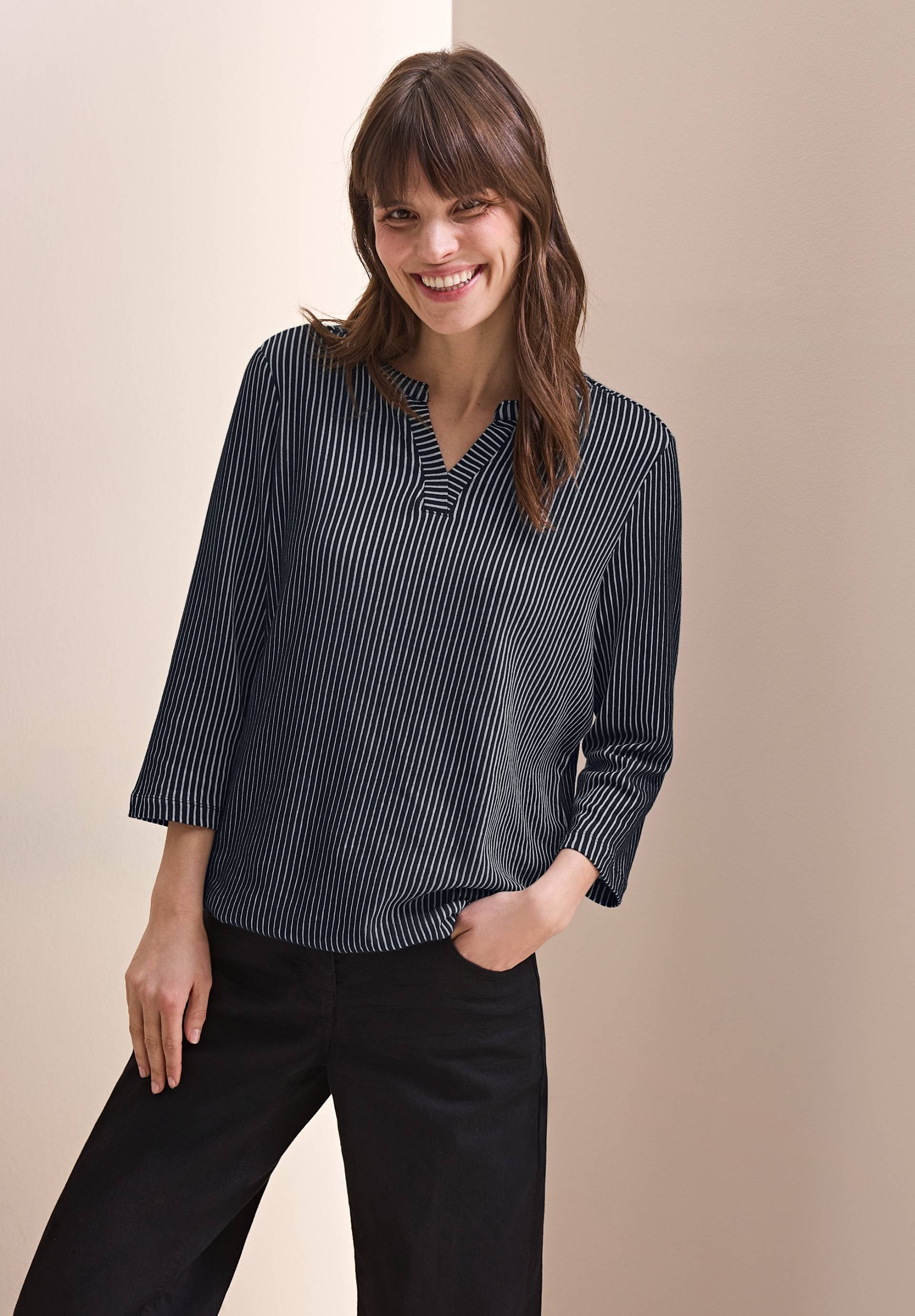 Cecil 3/4-Arm-Shirt, im Tunika-Look, mit geschlitztem Rundhals Cecil 3/4-Arm-Shirt, im Tunika-Look, mit geschlitztem Rundhals von Cecil