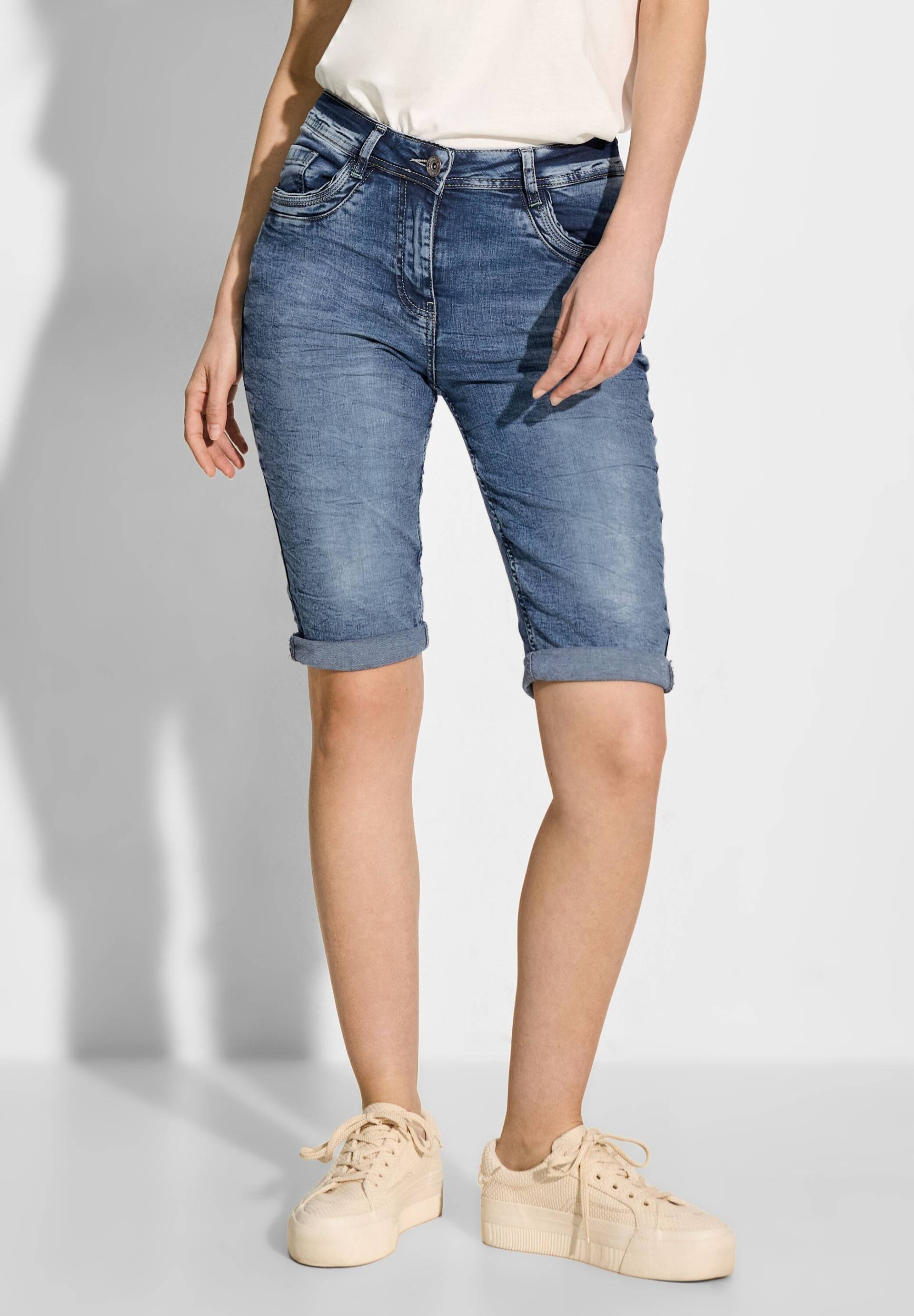 Cecil Bermudas »Toronto«, Jeans Shorts mit dekorativen Nähten von Cecil