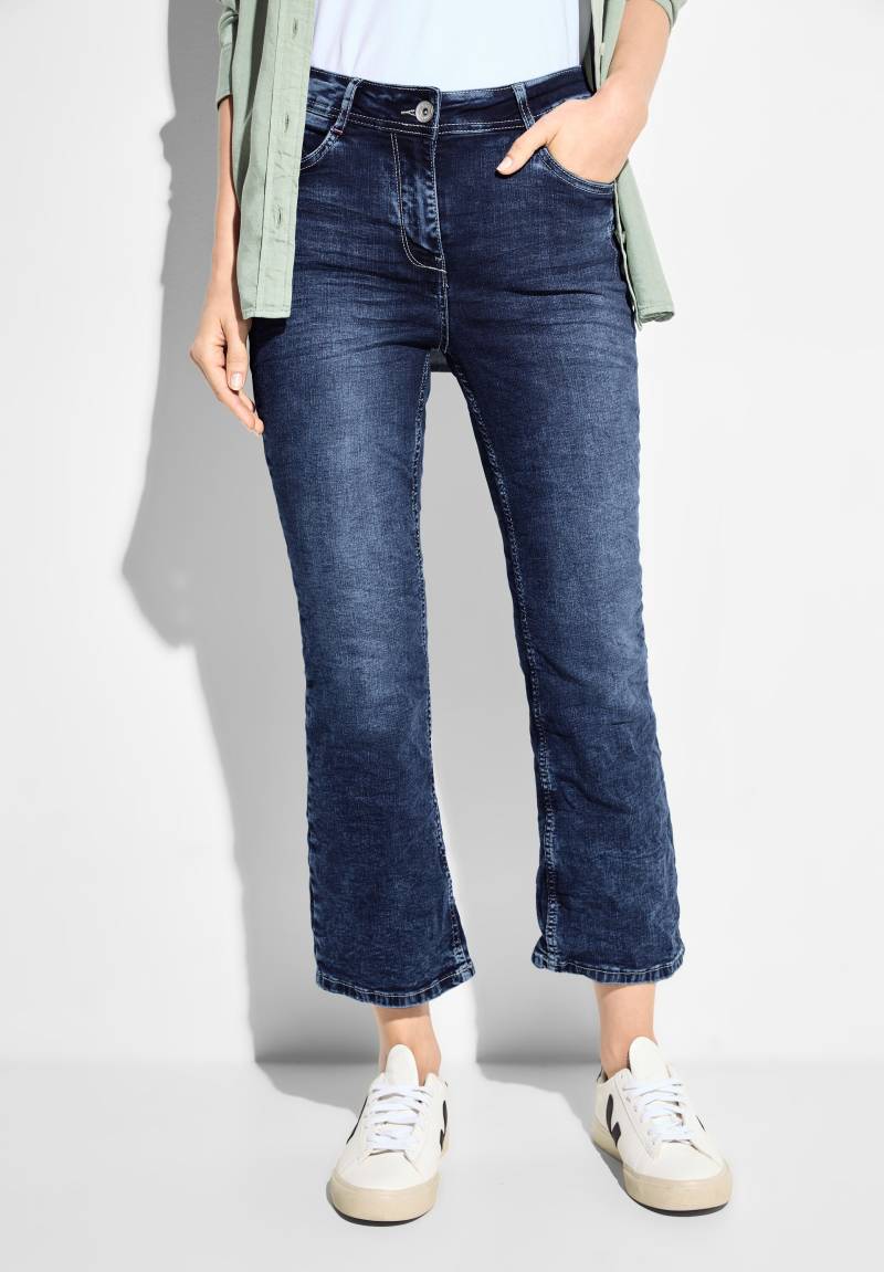 Cecil Bootcut-Jeans, in dunkelblauer Waschung von Cecil