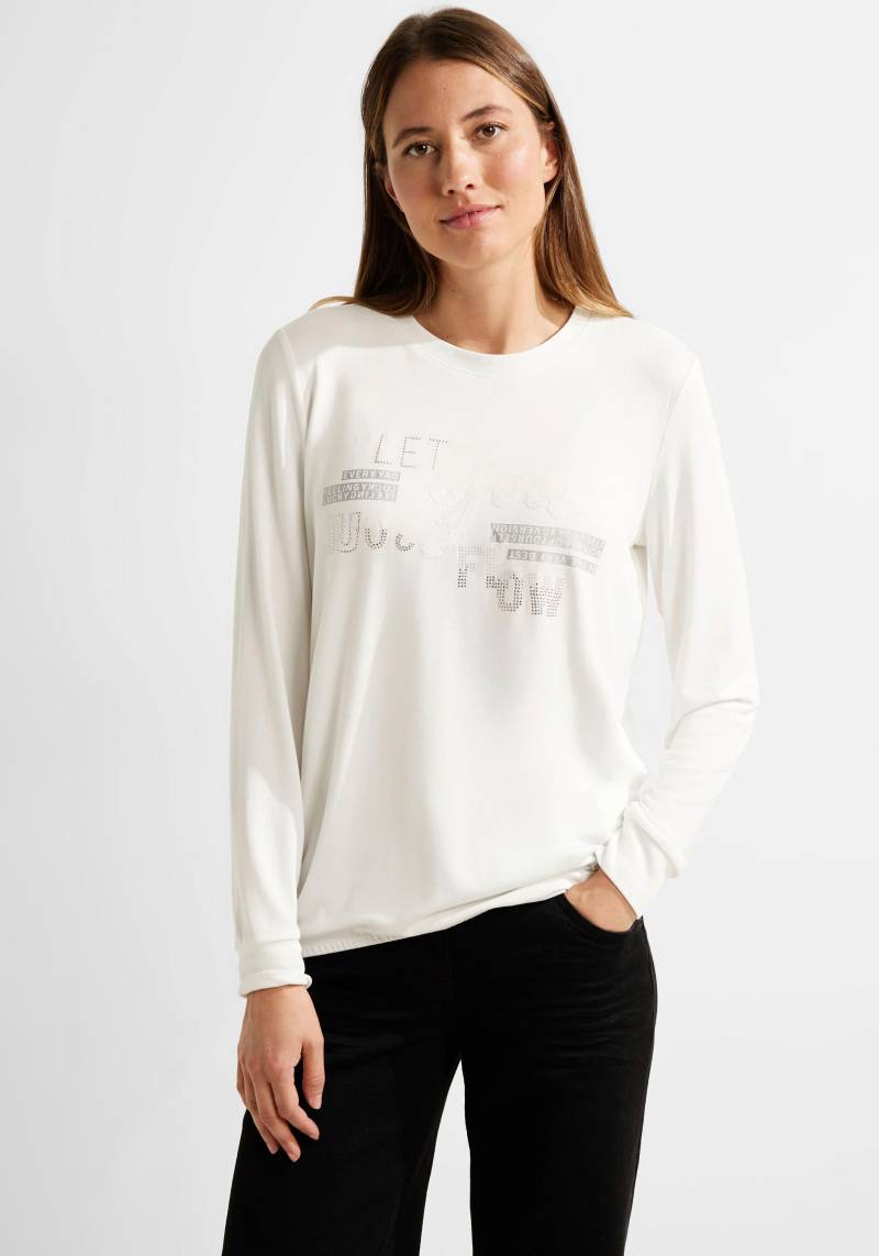 Cecil Langarmshirt, mit glitzerndem Frontprint von Cecil