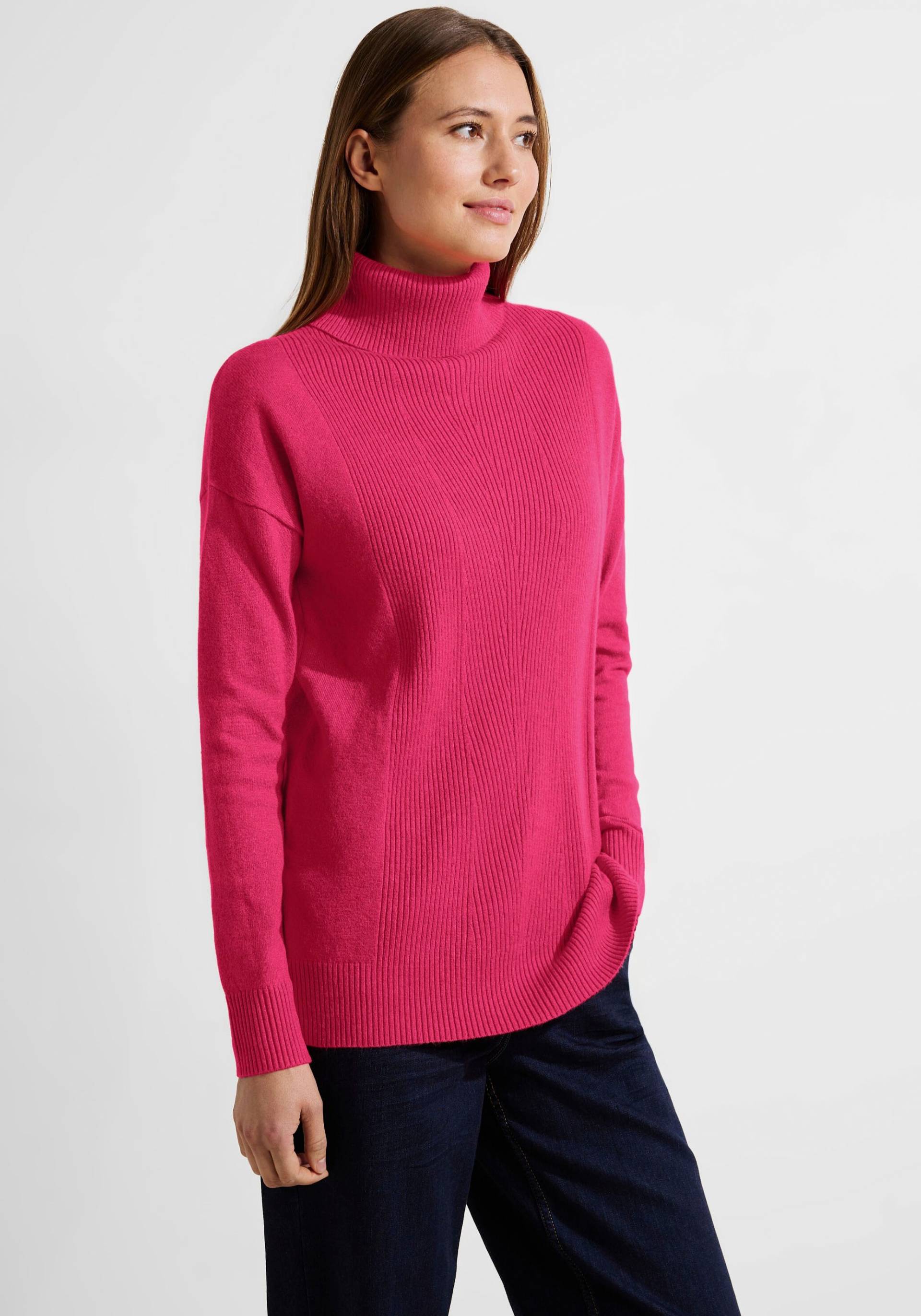 Cecil Rollkragenpullover, mit Rippstrick-Muster von Cecil