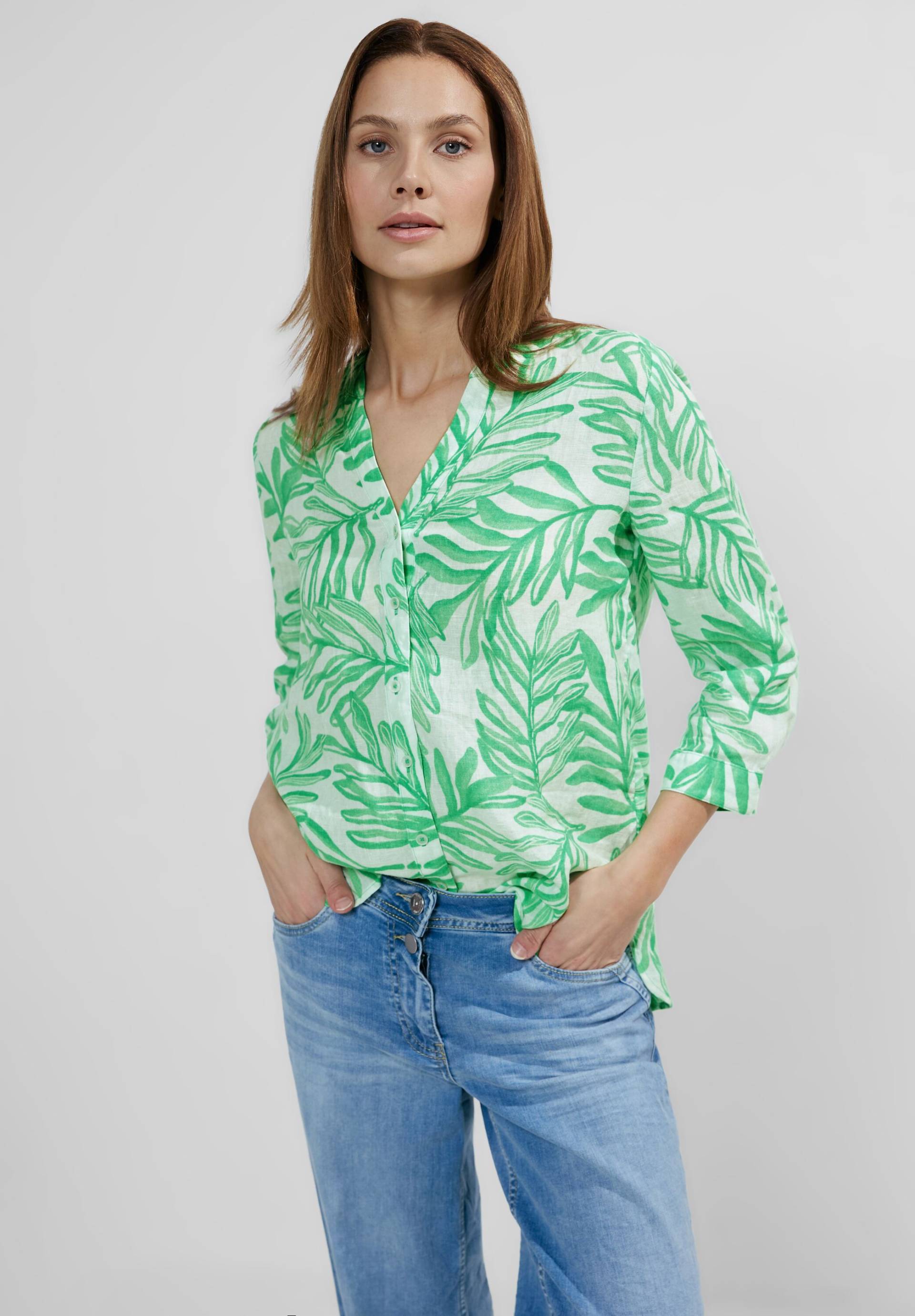 Cecil Shirtbluse, mit Blätterprint von Cecil