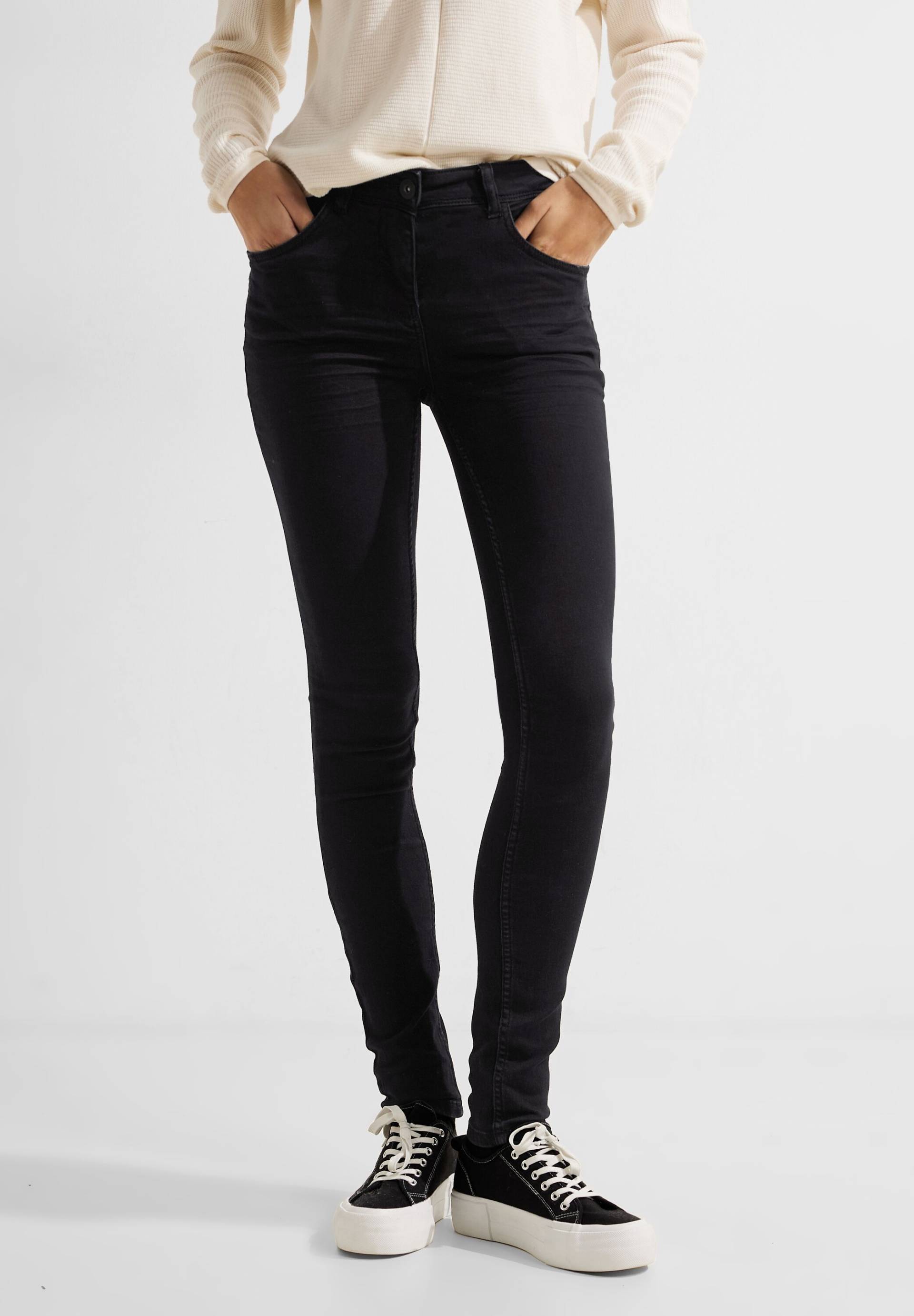 Cecil Slim-fit-Jeans »Slim Fit Jeans Style Vicky«, Leichter Glanz, dunkle Waschung von Cecil