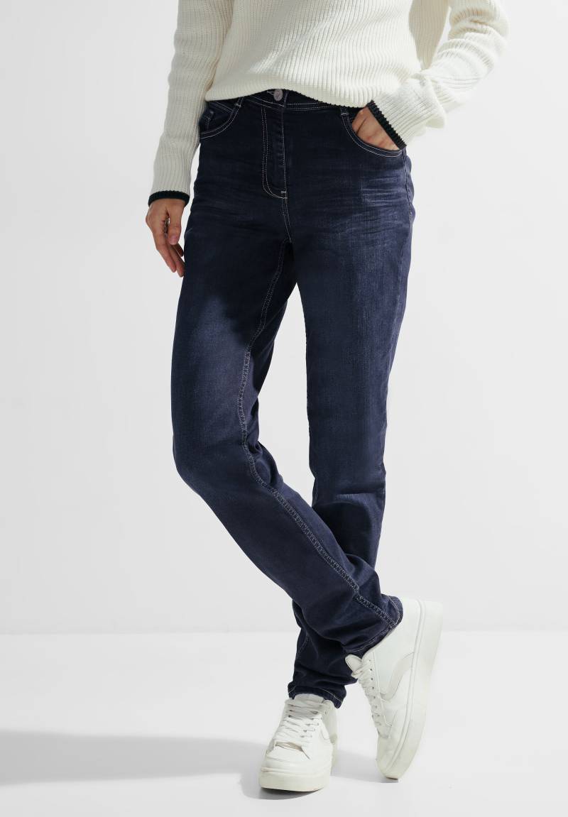 Cecil Slim-fit-Jeans »TORONTO«, in dunkelblauer Waschung von Cecil