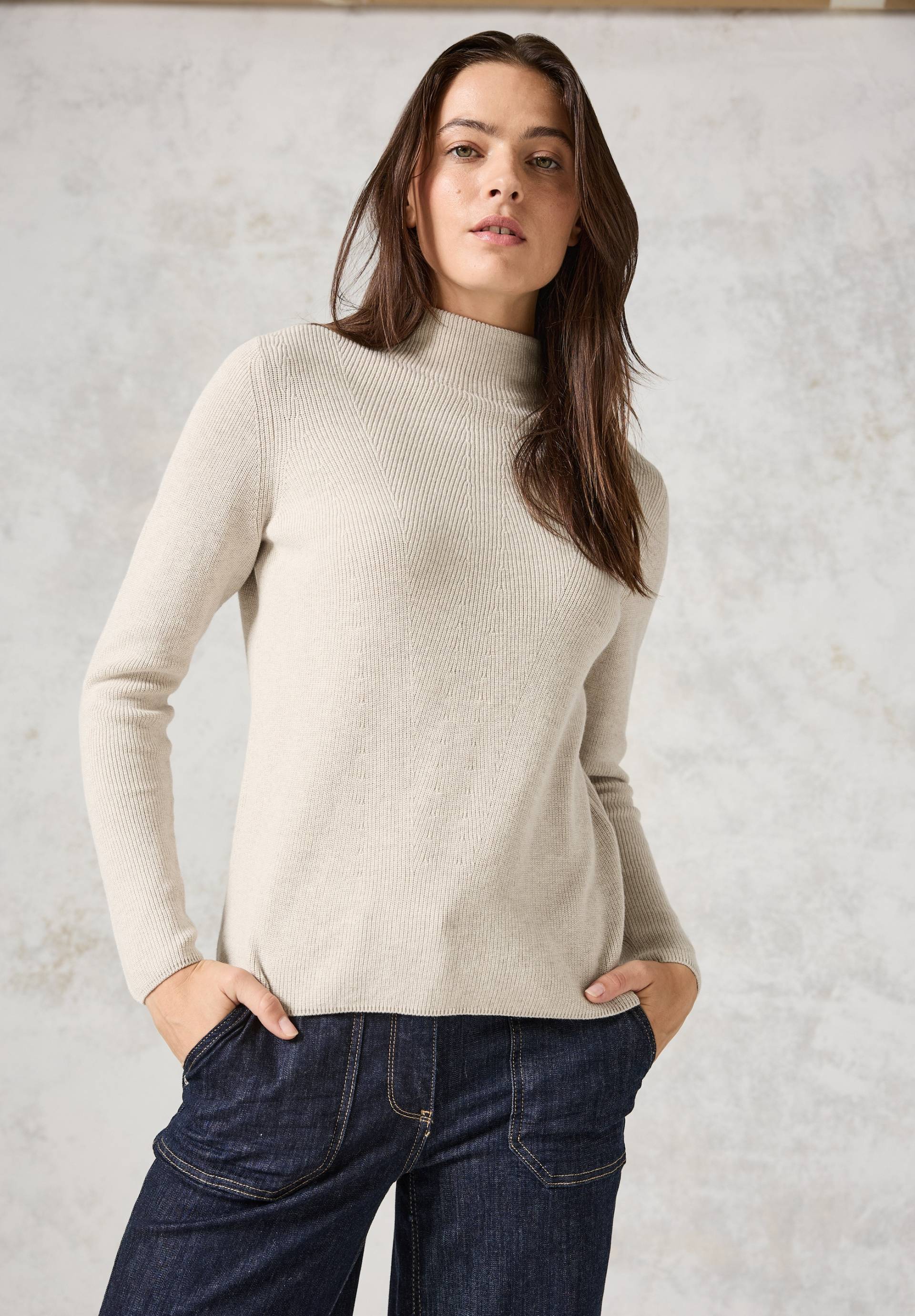 Cecil Strickpullover, mit Strukturmix von Cecil