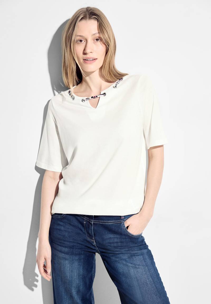 Cecil T-Shirt, mit buntem Stringdetail von Cecil