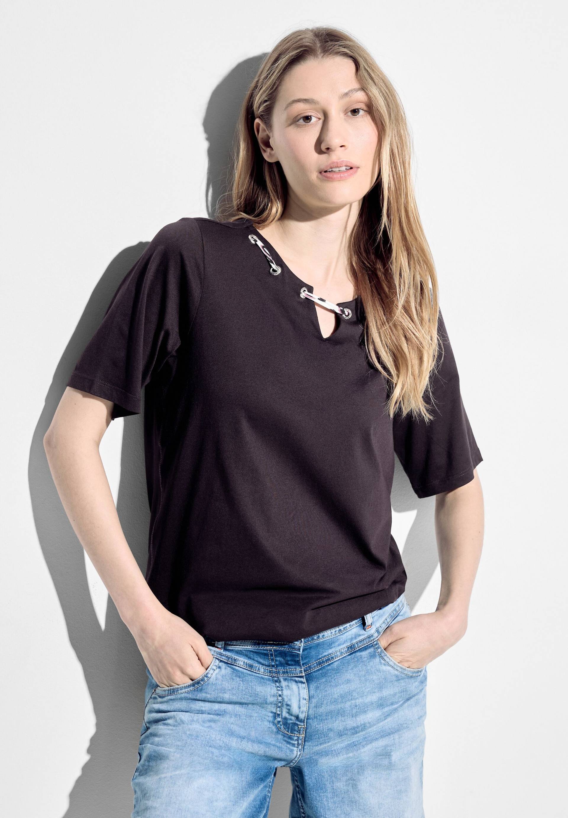 Cecil T-Shirt, mit buntem Stringdetail von Cecil