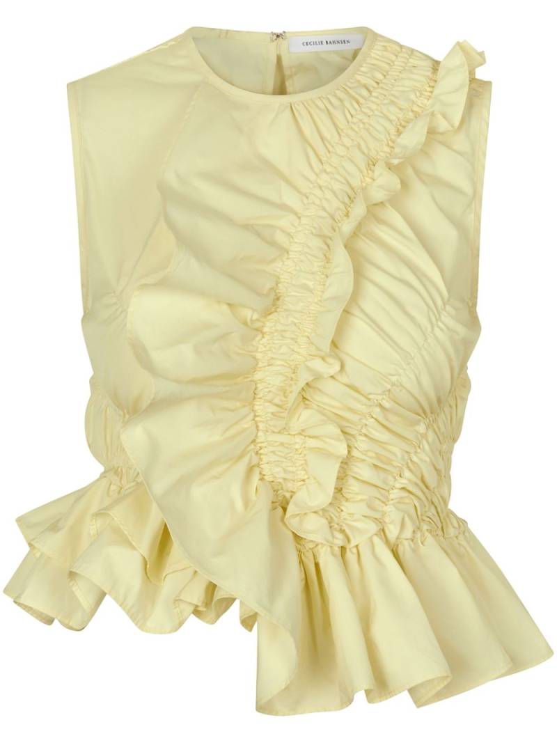 Cecilie Bahnsen Geo ruffled top - Yellow von Cecilie Bahnsen