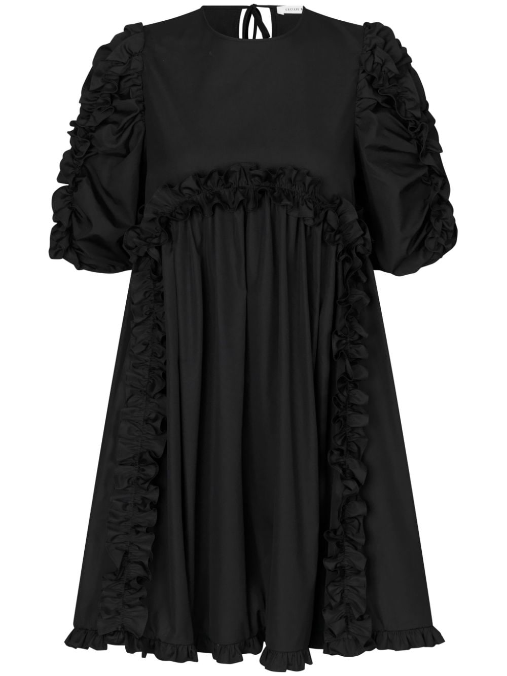 Cecilie Bahnsen Ginny ruffled cotton dress - Black von Cecilie Bahnsen