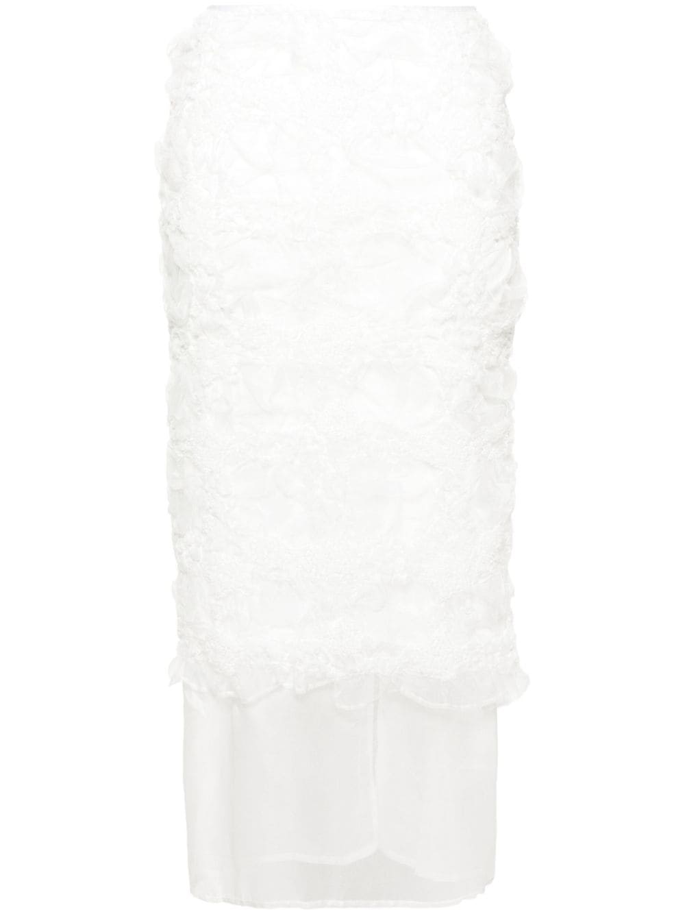 Cecilie Bahnsen Glenda organza midi skirt - White von Cecilie Bahnsen