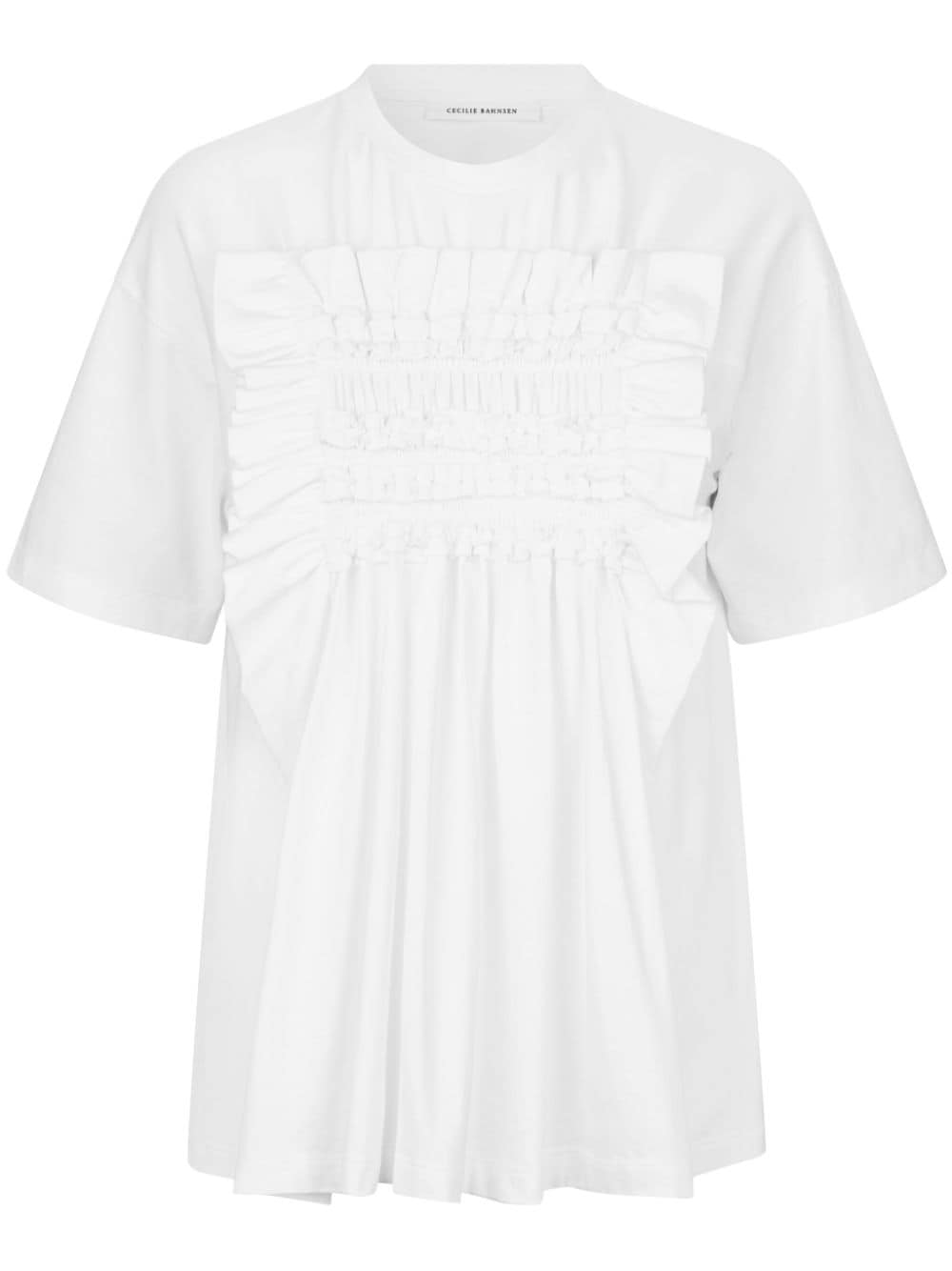 Cecilie Bahnsen Goldie ruffled cotton T-shirt - White von Cecilie Bahnsen