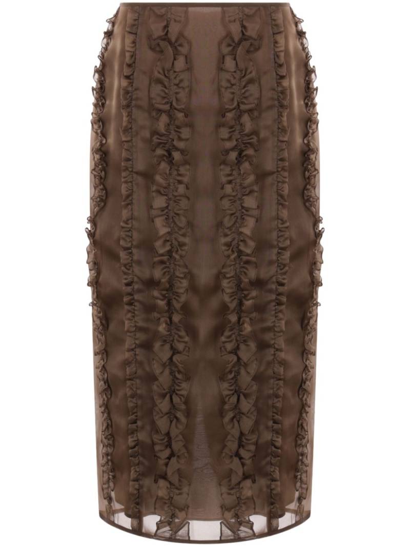 Cecilie Bahnsen Ocean midi skirt - Brown von Cecilie Bahnsen