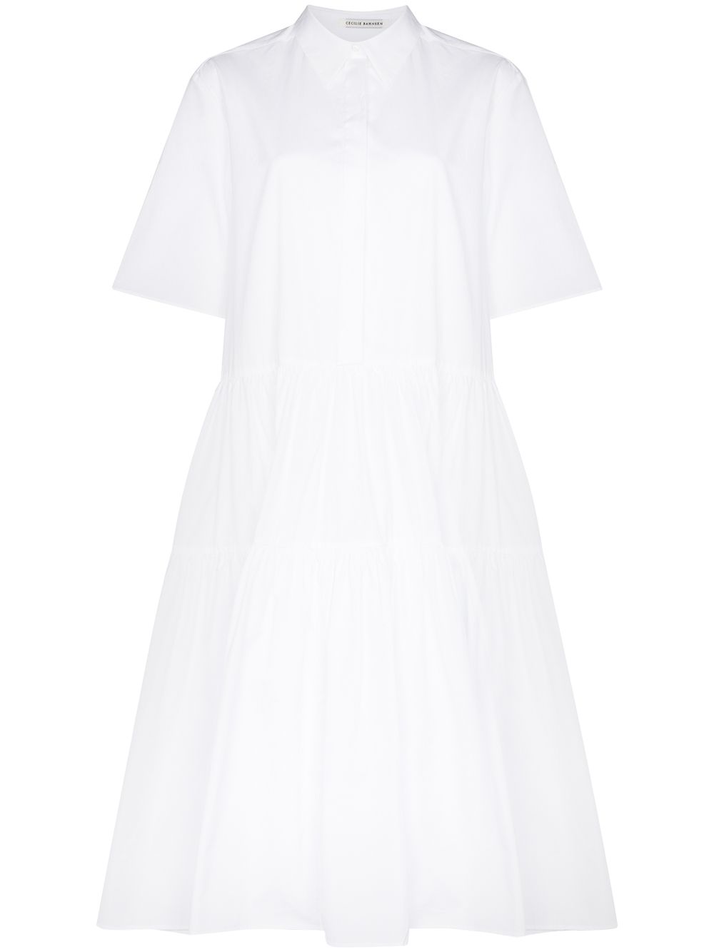 Cecilie Bahnsen Primrose tiered shirtdress - White von Cecilie Bahnsen