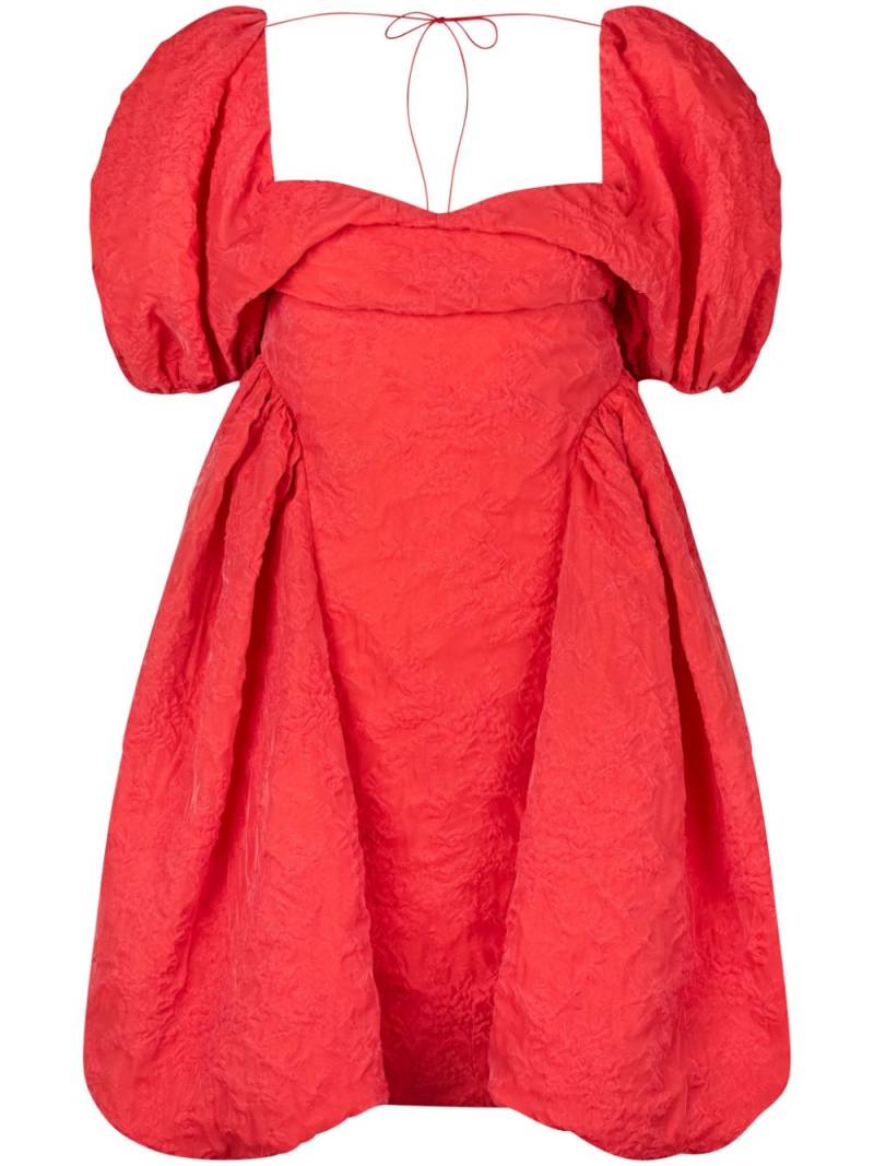 Cecilie Bahnsen Sidra puff-sleeve matelassé dress - Red von Cecilie Bahnsen