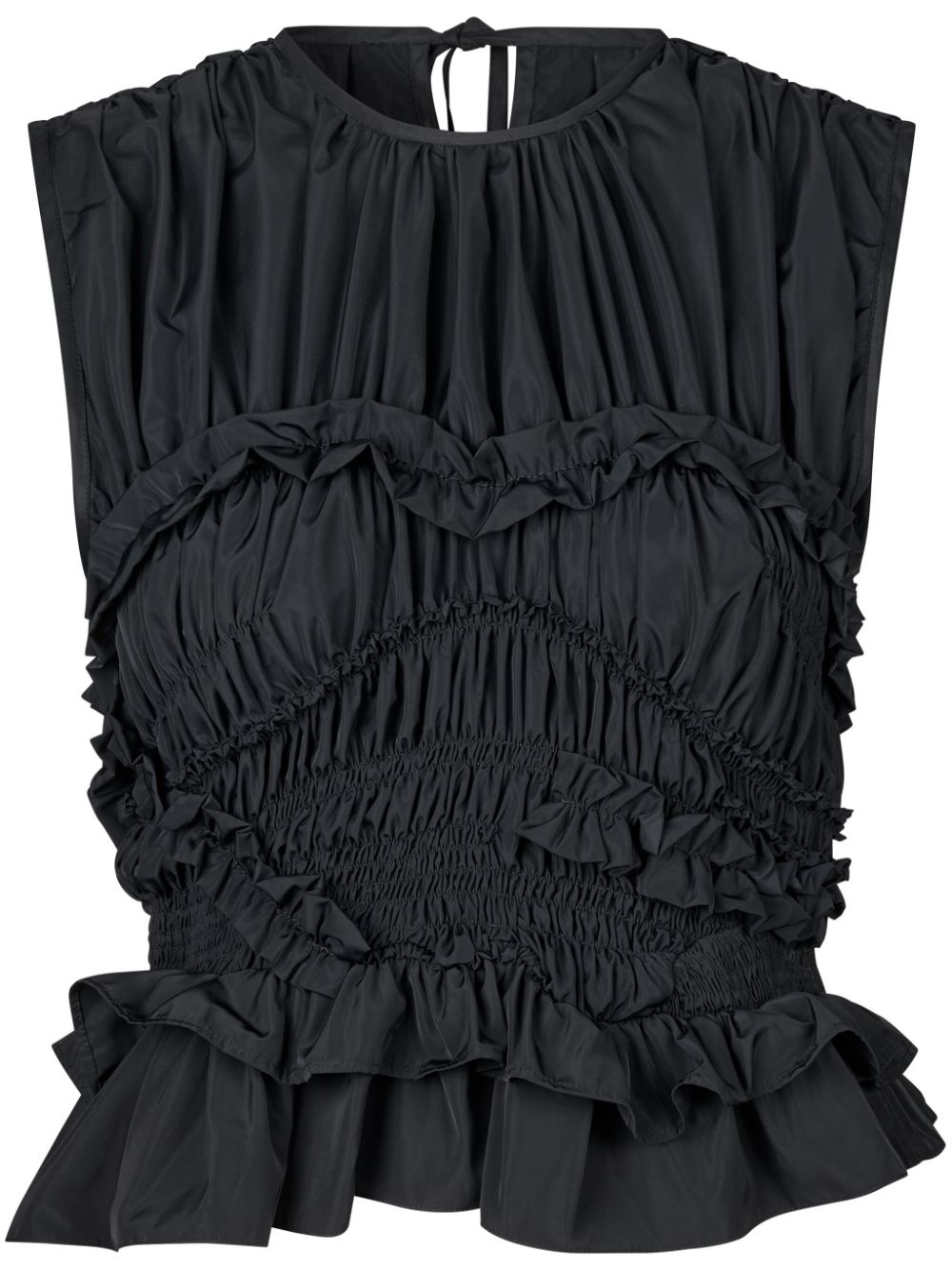 Cecilie Bahnsen Uphi ruffle-detail sleeveless top - Black von Cecilie Bahnsen