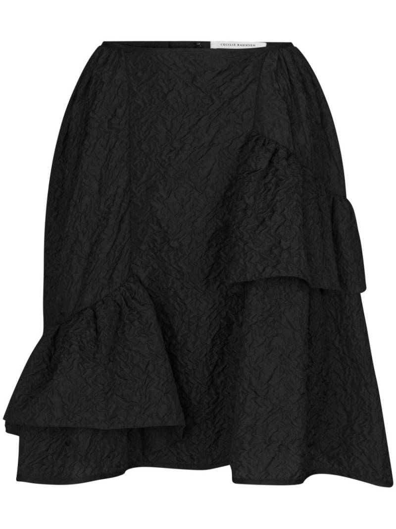 Cecilie Bahnsen Vanilla matelassé-effect midi skirt - Black von Cecilie Bahnsen