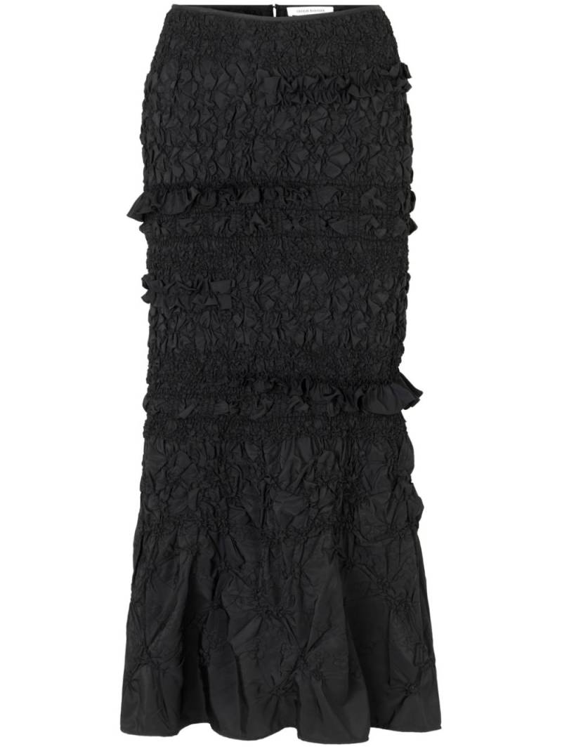 Cecilie Bahnsen Venus ruffled mermaid midi skirt - Black von Cecilie Bahnsen