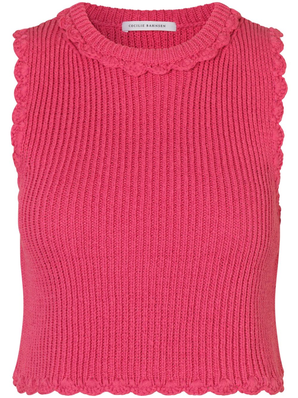 Cecilie Bahnsen Vimona ribbed-knit top - Pink von Cecilie Bahnsen