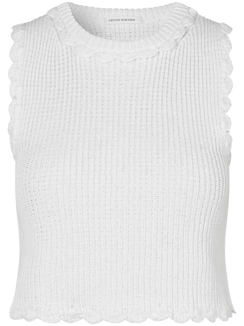 Cecilie Bahnsen Vimona ribbed-knit top - White von Cecilie Bahnsen