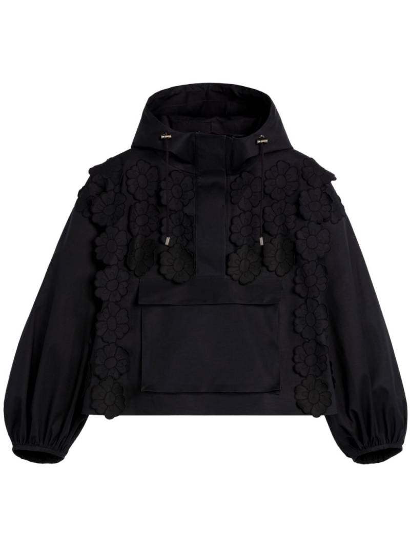 Cecilie Bahnsen floral-embroidery jacket - Black von Cecilie Bahnsen