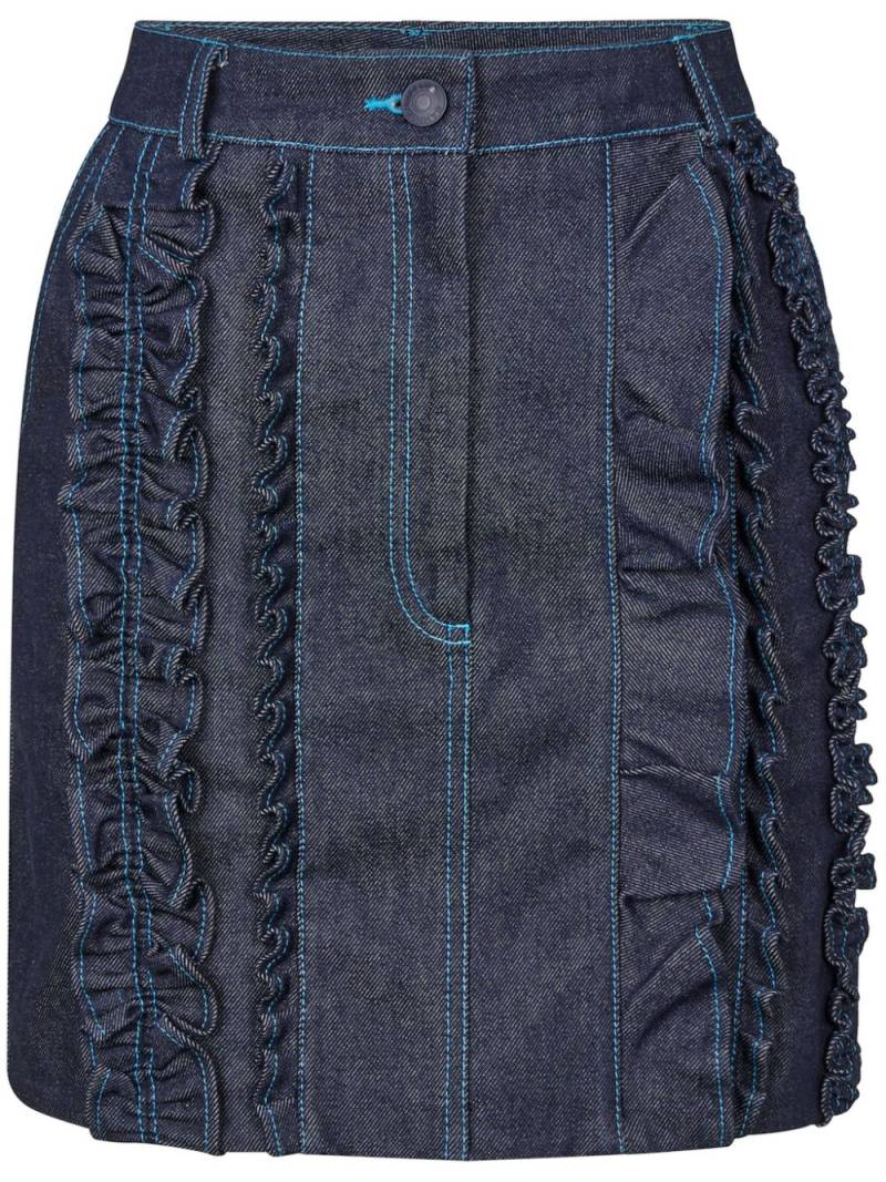 Cecilie Bahnsen ruffled blue stitch skirt von Cecilie Bahnsen